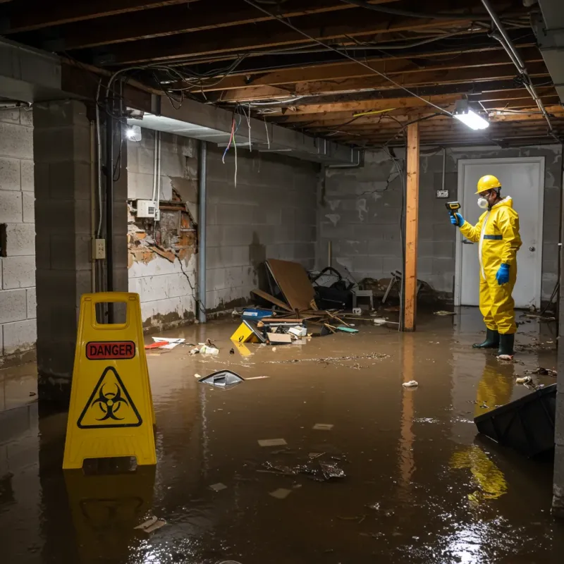 Flooded Basement Electrical Hazard in Saint Bernard Parish, LA Property